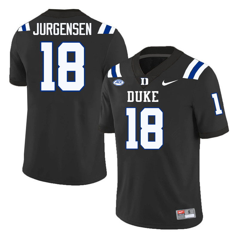 Sonny Jurgensen Duke Jersey,Duke Blue Devils #18 Sonny Jurgensen Jersey Youth College-Black